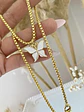 Collar Mariposa Blanca Gold - Miniatura 3