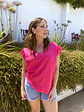 Blusa Satinada Colomba Fucsia  - Miniatura 1