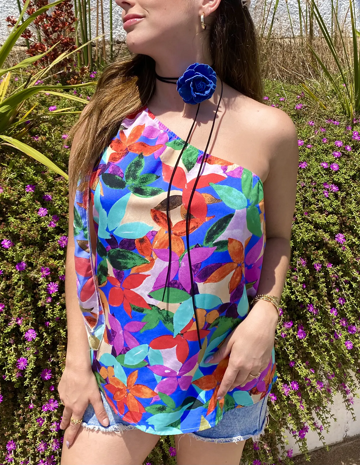 Top Off Shoulder Violet  2