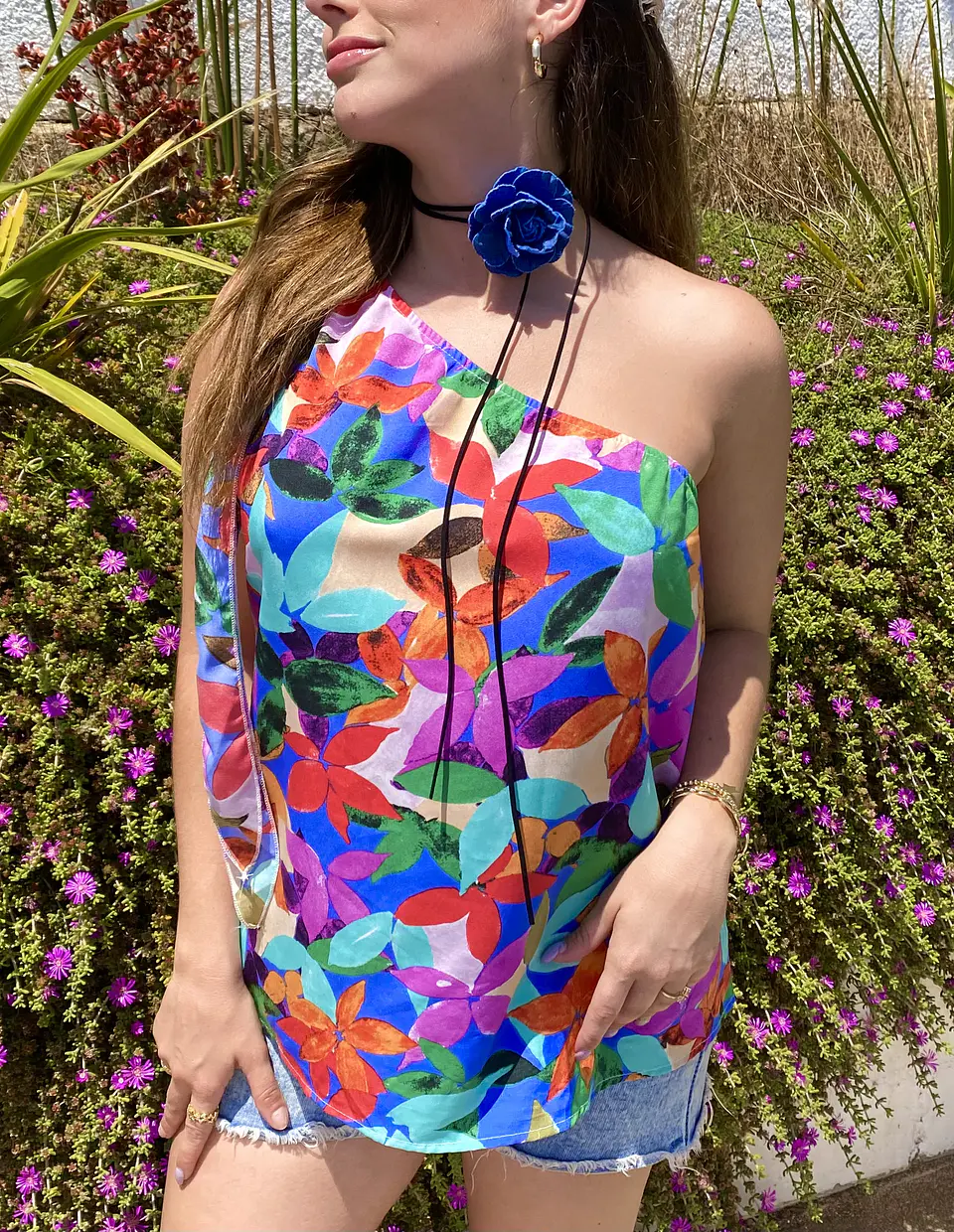 Top Off Shoulder Violet  2