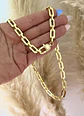 Collar eslabones Aplanados broche corazón  - Miniatura 2
