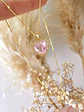 Cadena bolitas  Corazón Cristal Rosa  - Miniatura 1