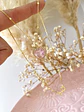Cadena bolitas  Corazón Cristal Rosa  - Miniatura 3