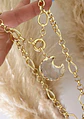 Collar Luna Cuarzo Maxi eslabones mixtos  - Miniatura 5