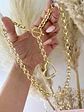 Collar Corazón Silueta maxi Eslabones redondos  - Miniatura 1