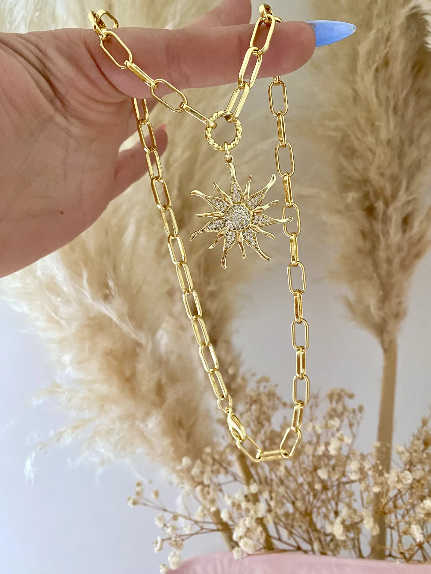 Collar Sol Circones Gold  3