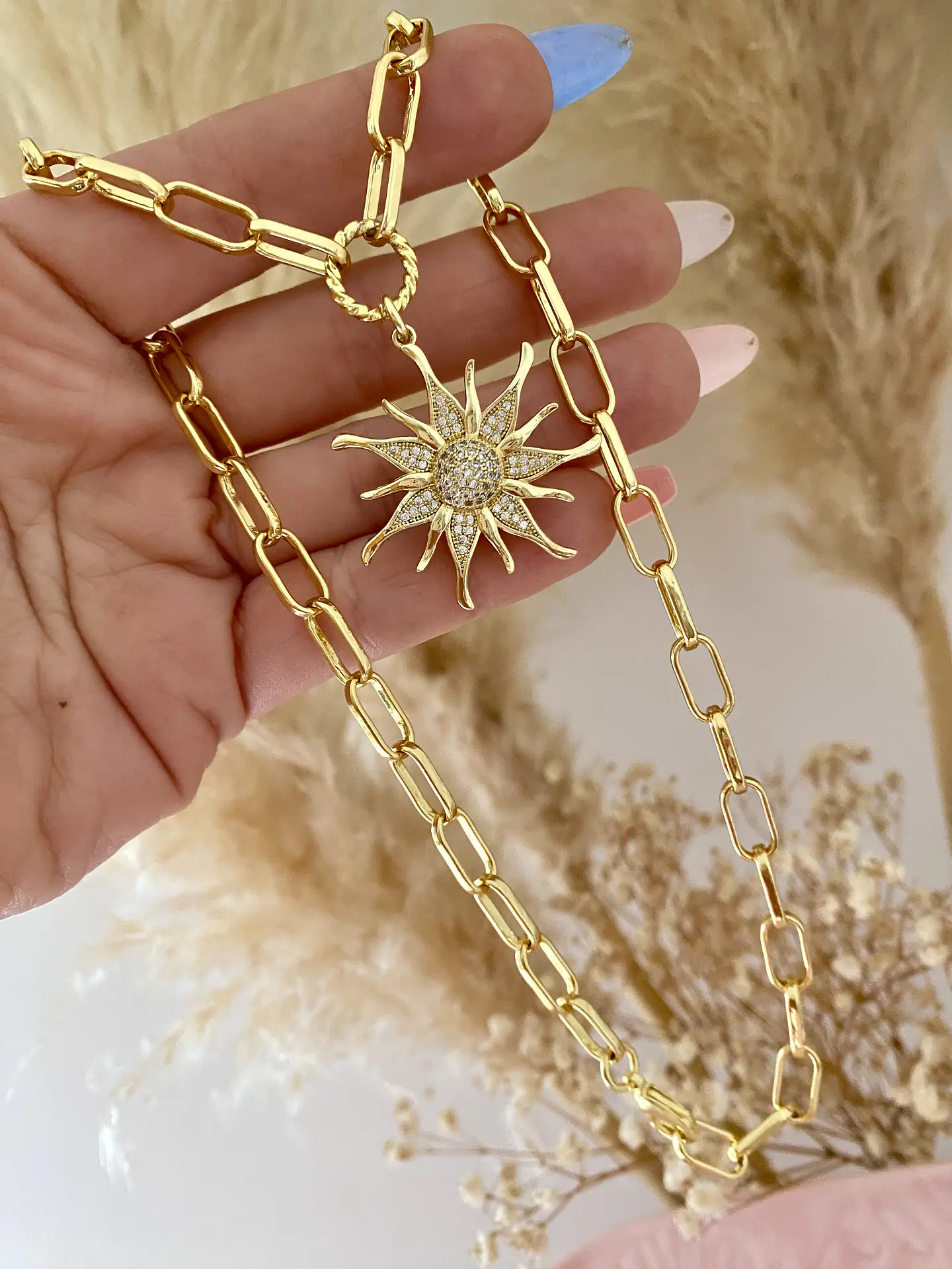 Collar Sol Circones Gold  4