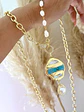 Collar XL Placa Turquesa Nácar y Perlas  Gold - Miniatura 3