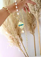 Collar XL Placa Turquesa Nácar y Perlas  Gold - Miniatura 4