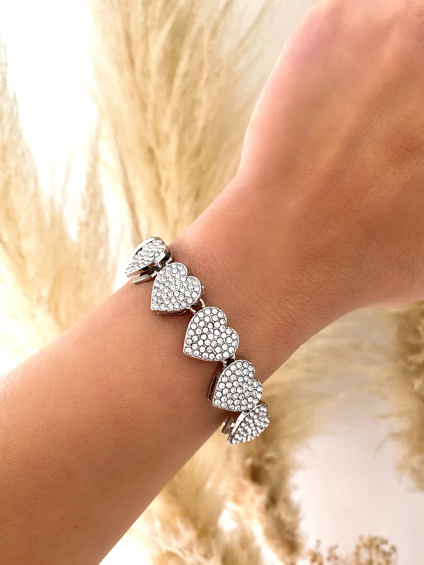 Maxi Pulsera 10 Corazones Circones Silver 1