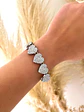 Maxi Pulsera 10 Corazones Circones Silver - Miniatura 3
