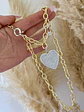 Collar Corazón Circones Silver eslabones Gold - Miniatura 5