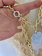 Collar Corazón Circones Silver eslabones Gold - Miniatura 6