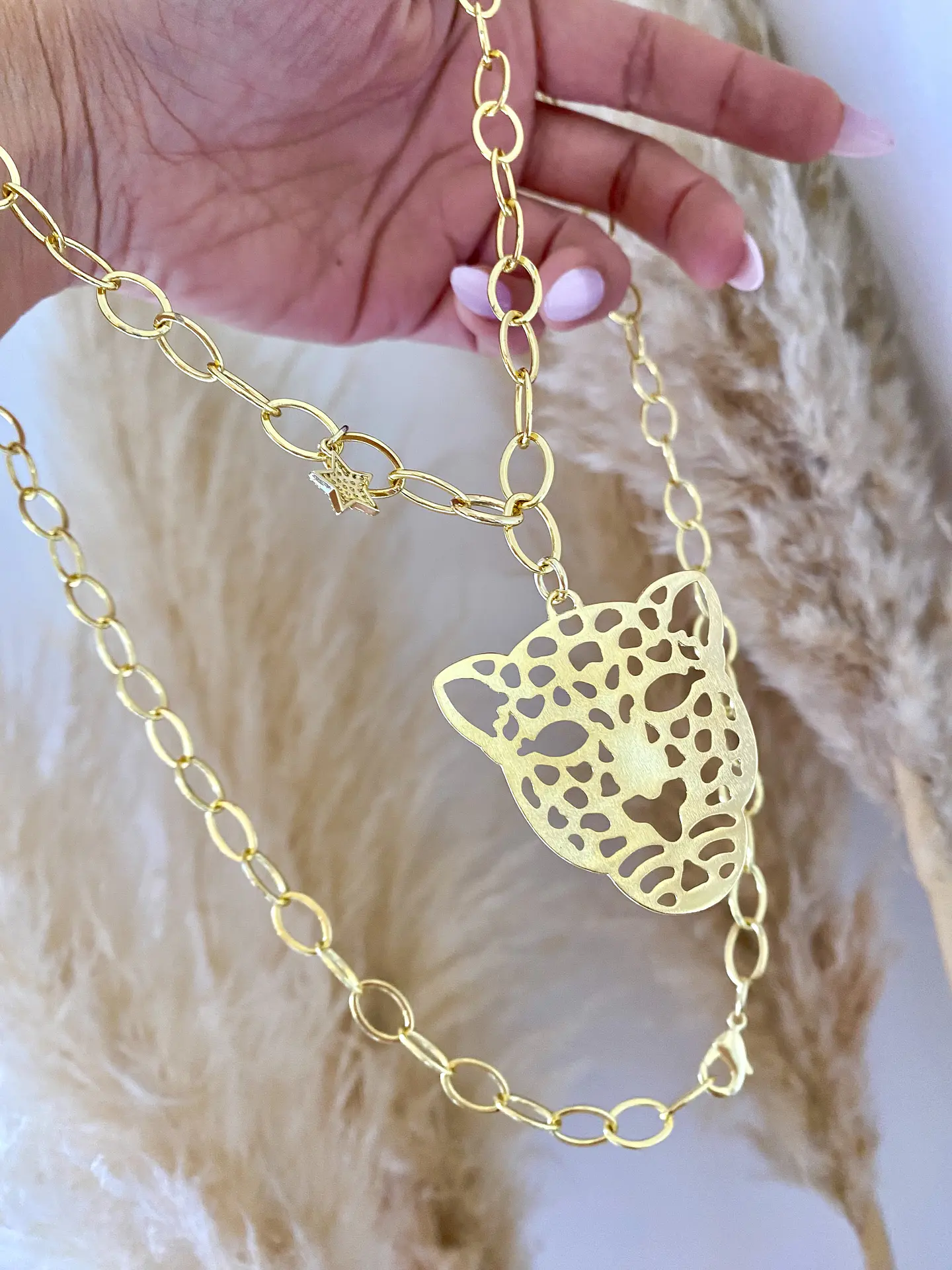 Collar Extra Largo Maxi Jaguar Gold 5