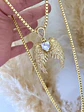 Collar Maxi Alas Ángel corazón cristal gold  - Miniatura 1
