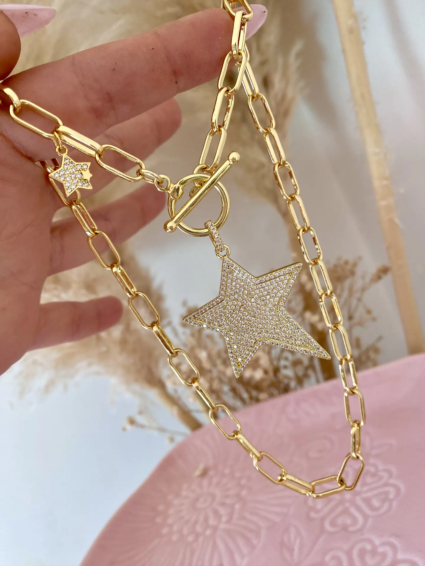 Collar Maxi Estrella Rockera Circones Gold 2