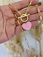 Collar Corazón LOVE pink - Miniatura 1