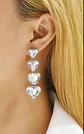 Maxi Aros Corazón Cascada Cristal  - Miniatura 1