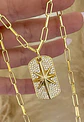 Collar Placa Estrella Guía Circones Gold - Miniatura 1