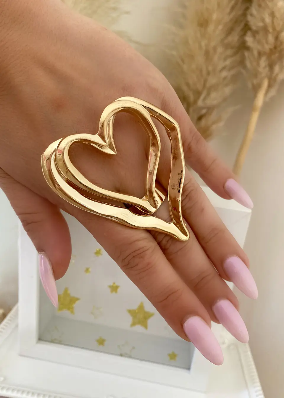 Anillo Maxi Cuore Doble Gold 1