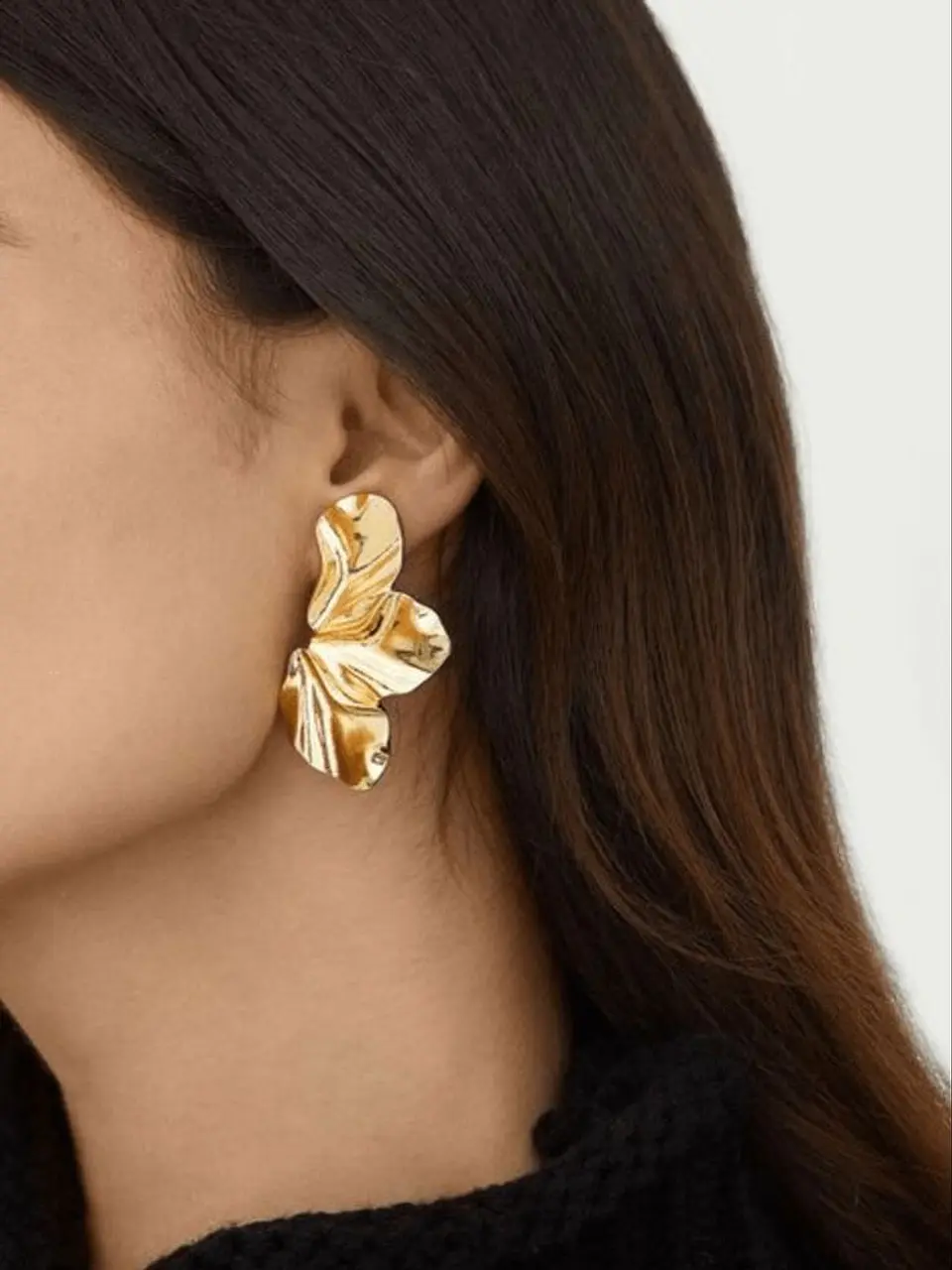 Aros Maxi Pétalos gold 1
