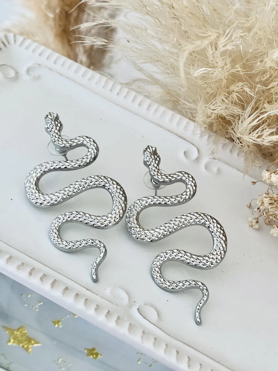 Aros Maxi Serpiente Silver 1
