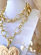 Maxi Collar XL Medallón Corazón Gold  - Miniatura 5