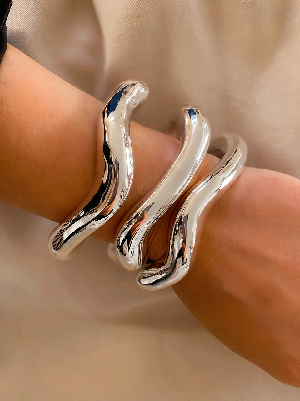Esclava Geométrica Irregular Silver 1