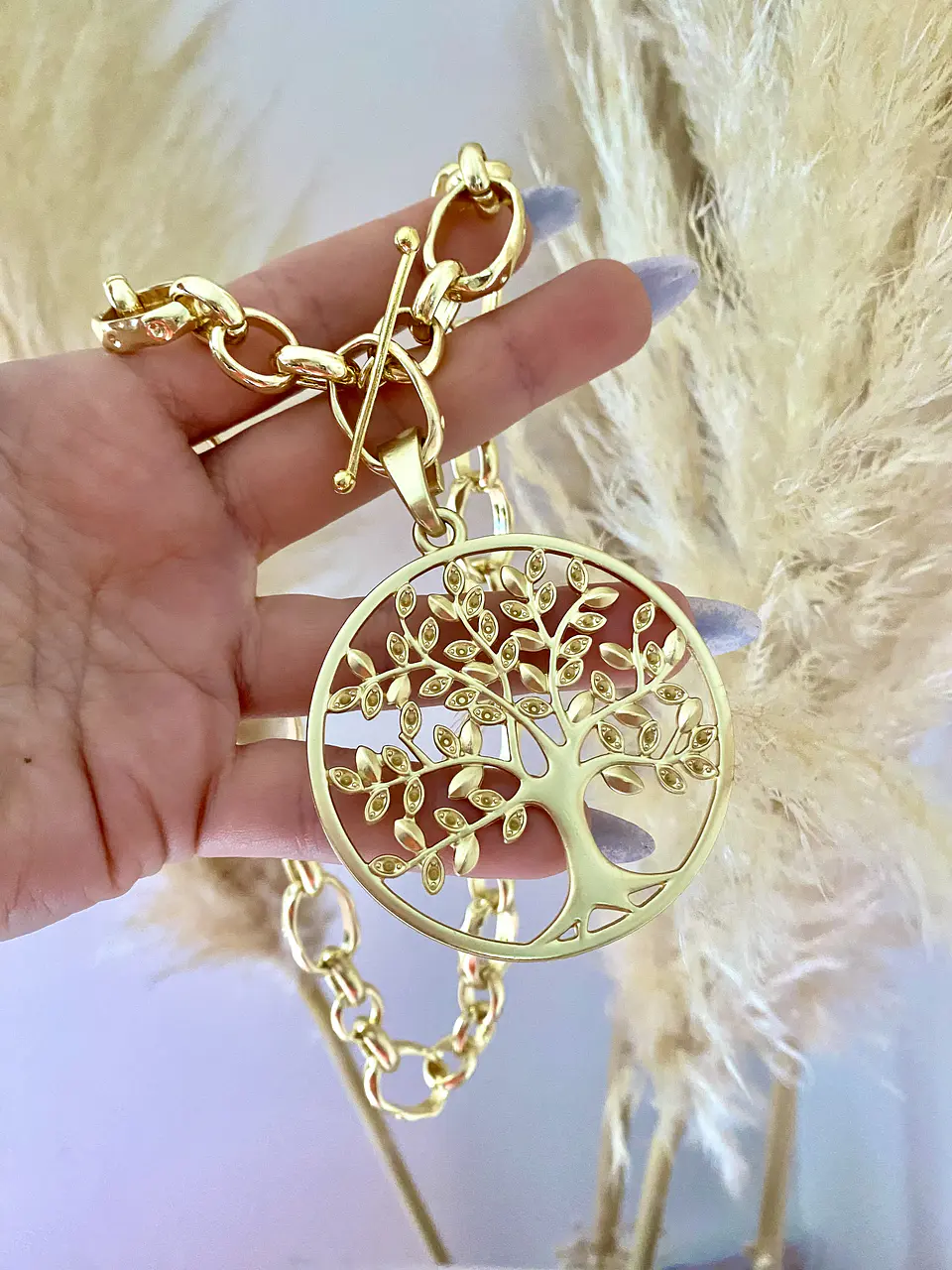 Collar Maxi Medallón Árbol de la Vida gold 7
