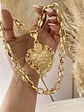 Collar Medallón Maxi Corazón Barroco - Miniatura 1