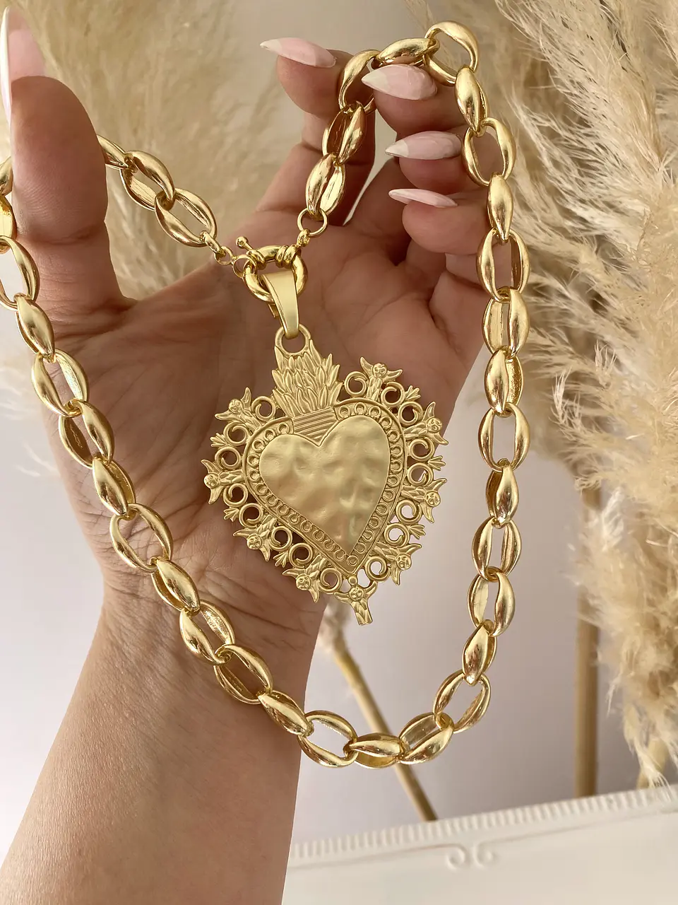Collar Medallón Maxi Corazón Barroco 1