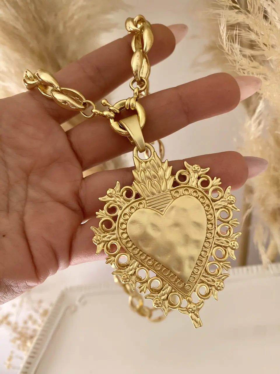 Collar Medallón Maxi Corazón Barroco 2