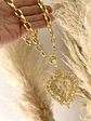 Collar Medallón Maxi Corazón Barroco - Miniatura 4