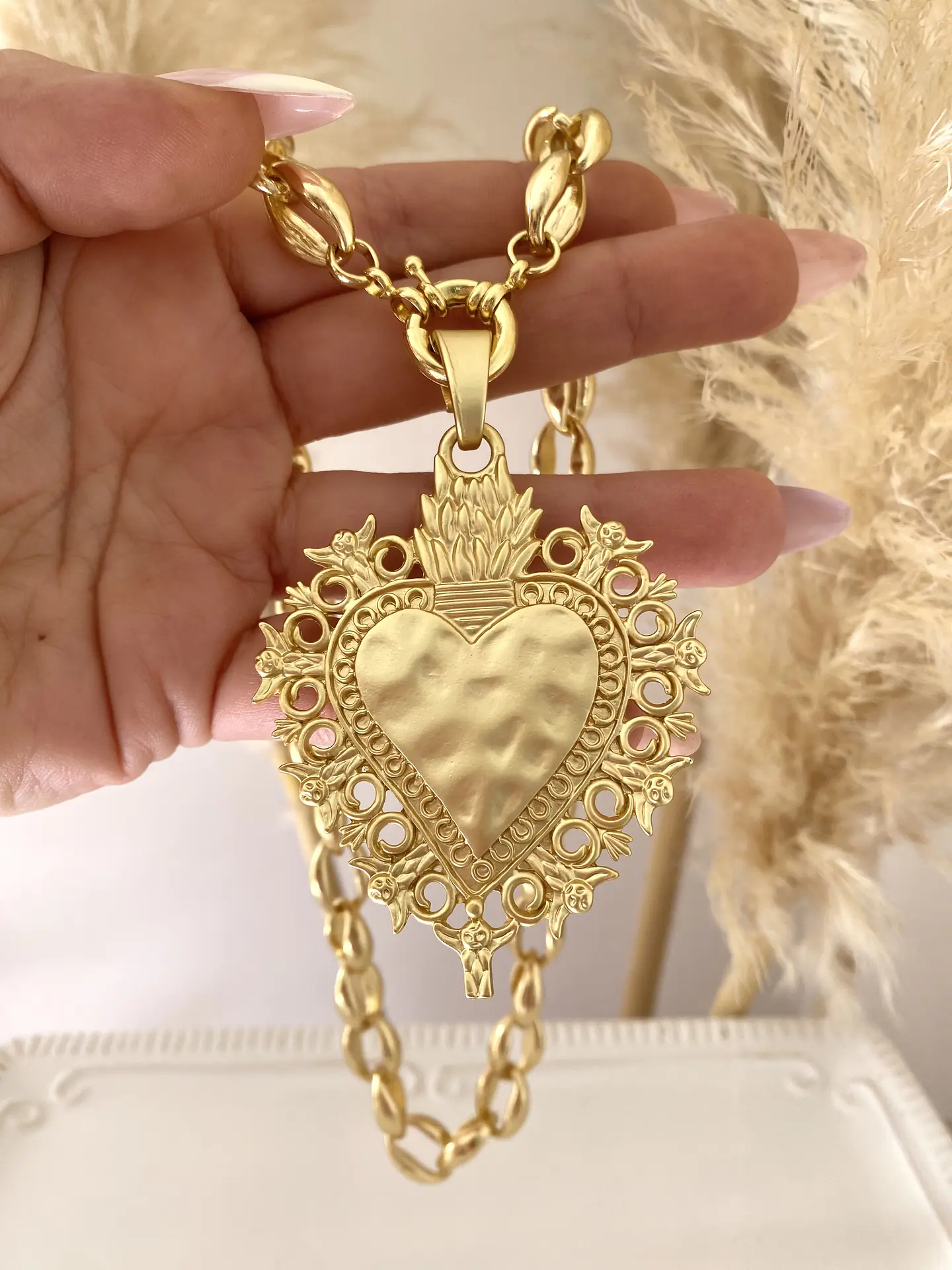 Collar Medallón Maxi Corazón Barroco 3