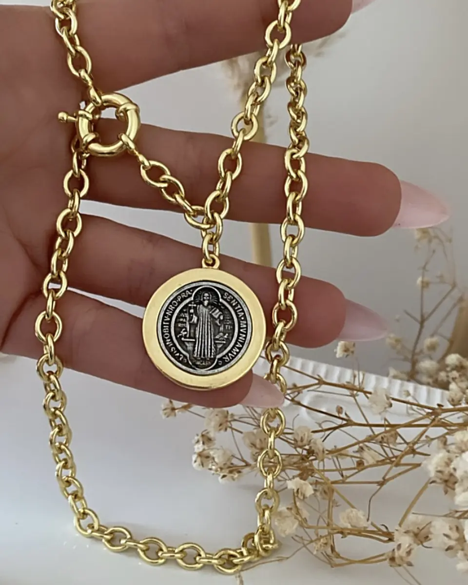 Collar Medalla San Benito 1