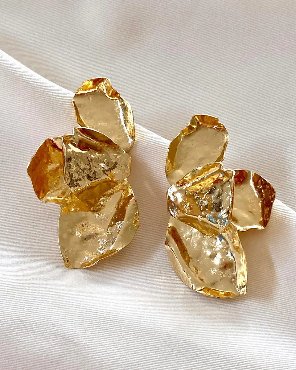 Aros Maxi Pétalos Martillados 3