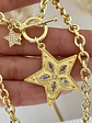 Collar Estrella Cristales Engastados y punto de luz lateral  - Miniatura 3