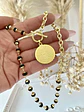 Collar Medalla Padre Nuestro Piedras Facetadas  - Miniatura 1
