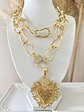 Collar XL Maxi Medallón Corazón eslabones Oversized - Miniatura 2