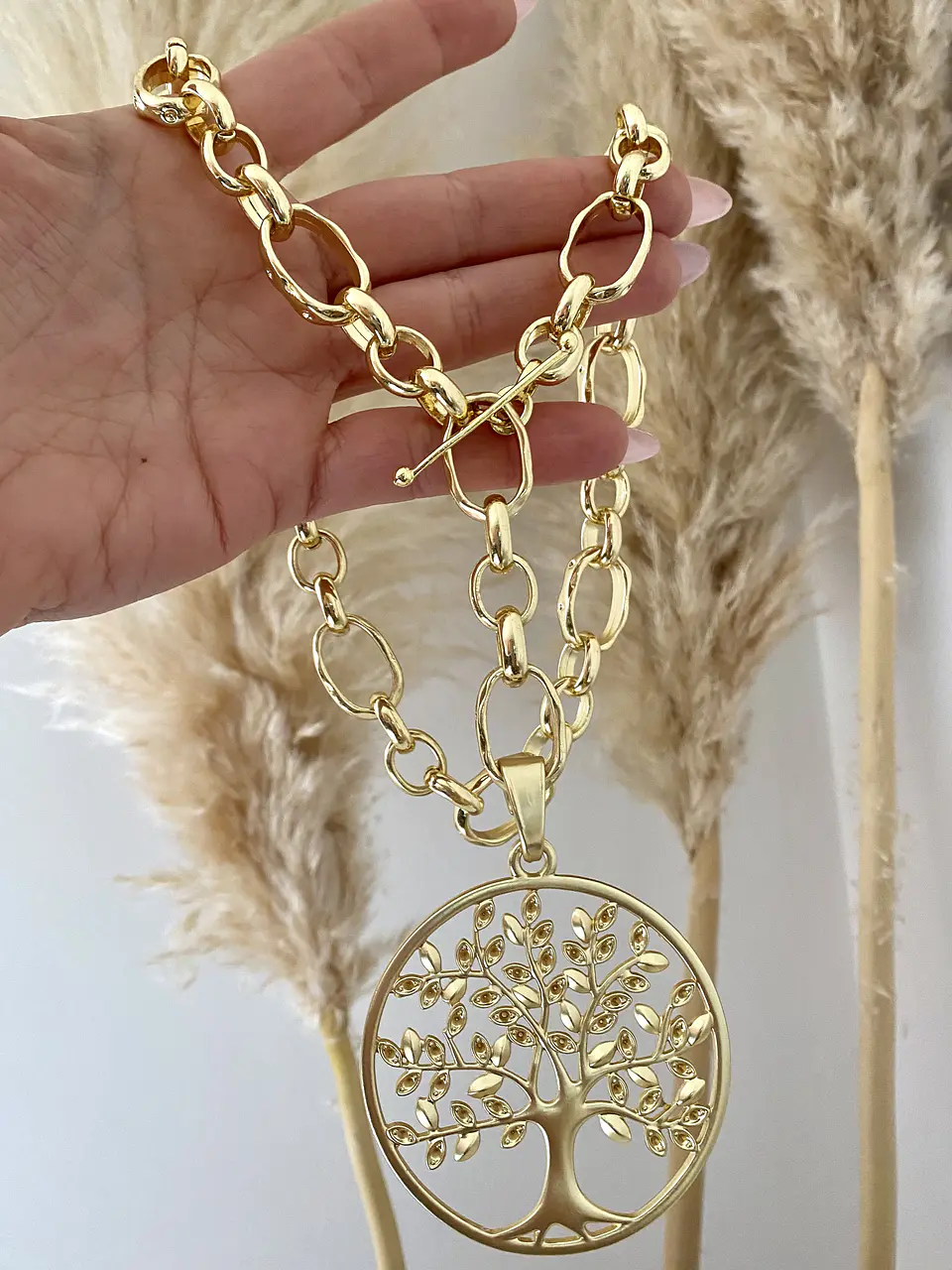 Collar Maxi Medallón Árbol de la Vida gold 9