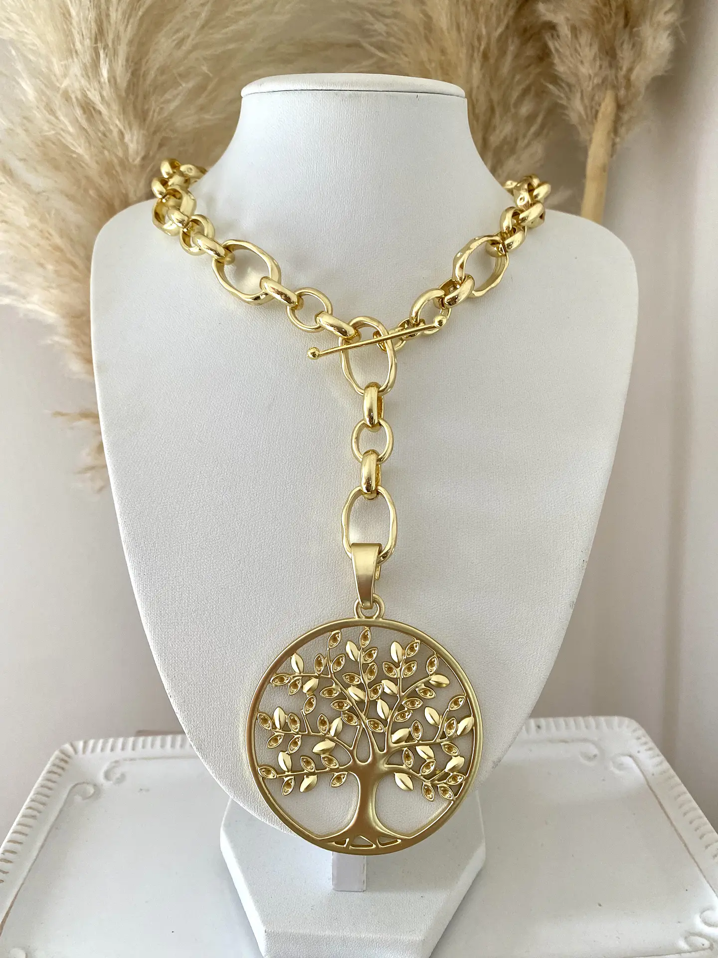Collar Maxi Medallón Árbol de la Vida gold 10