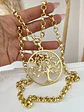 Collar Medallón Árbol del Vida eslabón Rolo Gold  - Miniatura 1
