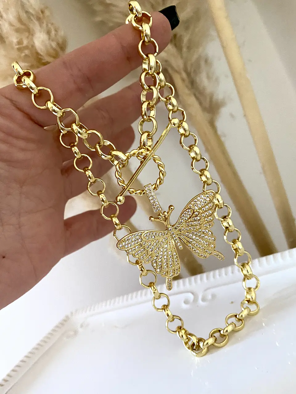 Collar Maxi Mariposa Circones eslabones rolo  4