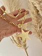 Collar XL Estrella Lijada eslabones mixtos Gold - Miniatura 1