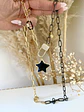 Collar XL Estrella Obsidiana Black Gold - Miniatura 5