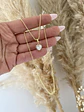 Cadena Bolita Dije punto luz Corazón Cristal  - Miniatura 1
