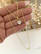 Cadena Bolita Dije punto luz Corazón Cristal  - Miniatura 3