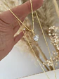 Cadena Bolita Dije punto luz Corazón Cristal  - Miniatura 4