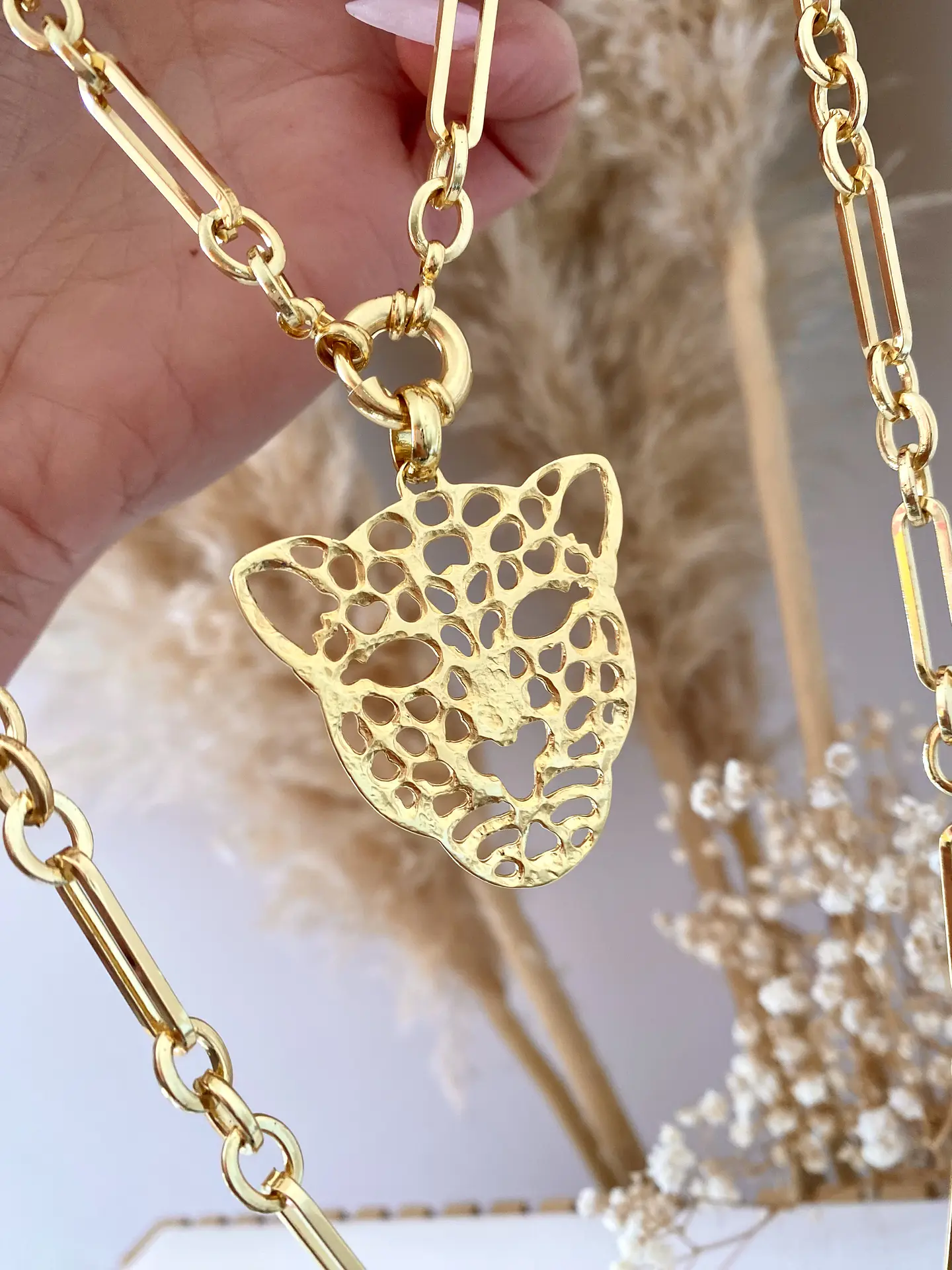 Collar XL Maxi Jaguar Gold   2