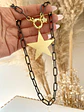 Collar Maxi Estrella Lijada eslabones grafito - Miniatura 2